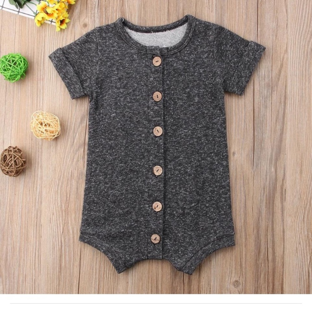 Grey baby romper